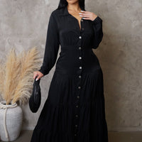 Call Me Rose Maxi Dress - Black