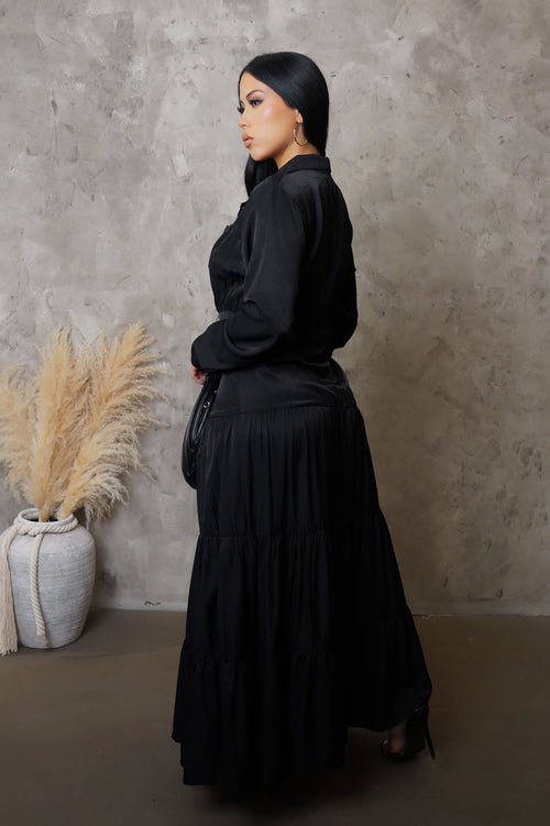 Call Me Rose Maxi Dress - Black