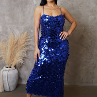 Leave Me To It Dress - Blue