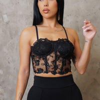 Out Of Love Crop Top - Black