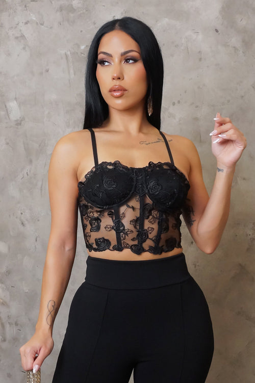 Out Of Love Crop Top - Black