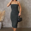 On The Right Track Midi Dress - Olive
