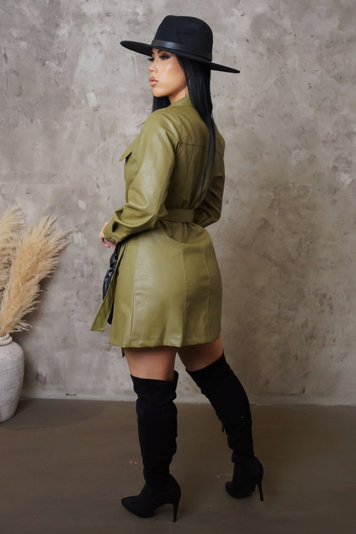 Next To You Mini Dress - Green