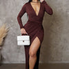 Devious Maxi Dress - Brown