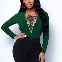 Hooded Heroine Bodysuit - Dark Green