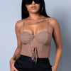 Party In The USA Bodysuit - Taupe