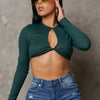 No More Lies Crop Top - Green