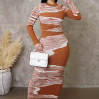 Can't Take Her Midi Dress - Brown