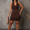 Kenzie Mini Dress - Brown
