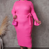 Change My Mind Plus Size Dress - Pink