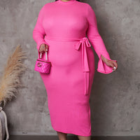 Change My Mind Plus Size Dress - Pink