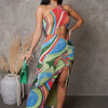 Dripped Down Maxi Dress - Green