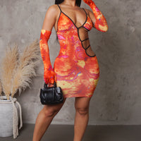 Got A Secret Mini Dress - Orange