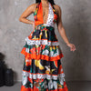 Greca Maxi Dress - Red