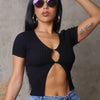 Itty Bitty Crop Top - Black