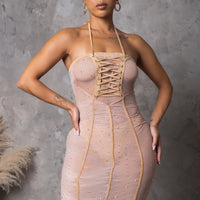 Party Master Mini Dress - Nude