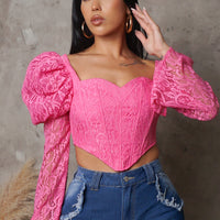 New To This Crop Top - Pink