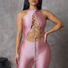 Can't Hide From Me Romper - Rose