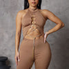 Can't Hide From Me Romper - Brown