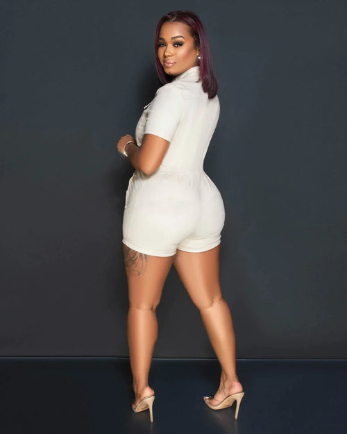 Dojo Style Romper - Cream