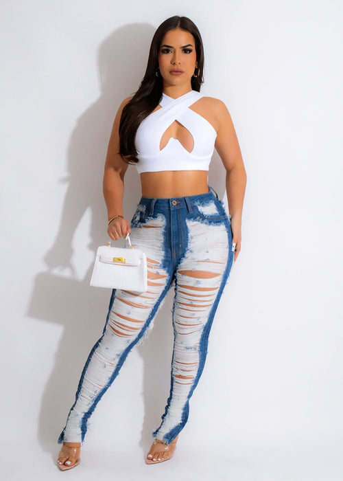 Cut Off Jeans - Dark Wash